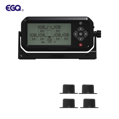 ISO9001 el sistema LCD del coche TPMS divide el tipo rueda de la goma en segmentos de la exhibición 4 del sensor