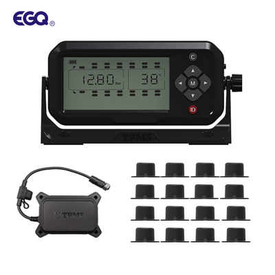 tipo rueda 433.92MHz de la goma del sistema 16 del monitor de la presión de neumático 12mA del sensor coche TPMS de 203 PSI