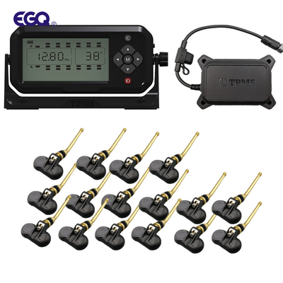 Sistema TPMS de neumáticos de remolque de entrada ACC con repetidor y receptor de sensor de vástago de válvula de 16 ruedas