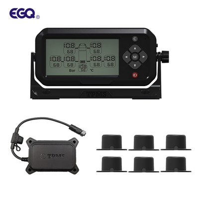 Sistema de control de presión de neumáticos con sensor de parche de 6 ruedas para camiones resistentes