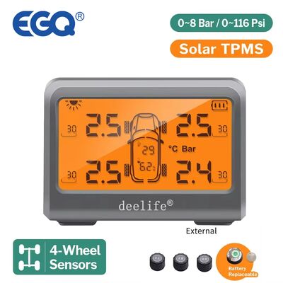 MY77T TPMS de monitoreo de presión de neumáticos de automóviles solares 433MHz Sensor externo