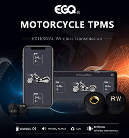 Motocicleta 2.4Ghz TPMS de Bluetooth 4,0 del sensor de la rueda de APK 2-3