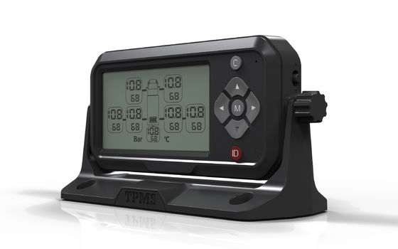 ISO9001 el sistema LCD del coche TPMS divide el tipo rueda de la goma en segmentos de la exhibición 4 del sensor