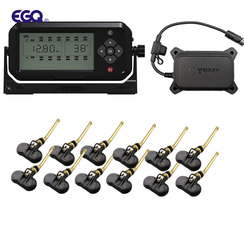 Repetidor del sensor del vástago de la válvula de 12 ruedas y sistema de control de la presión de los neumáticos del receptor
