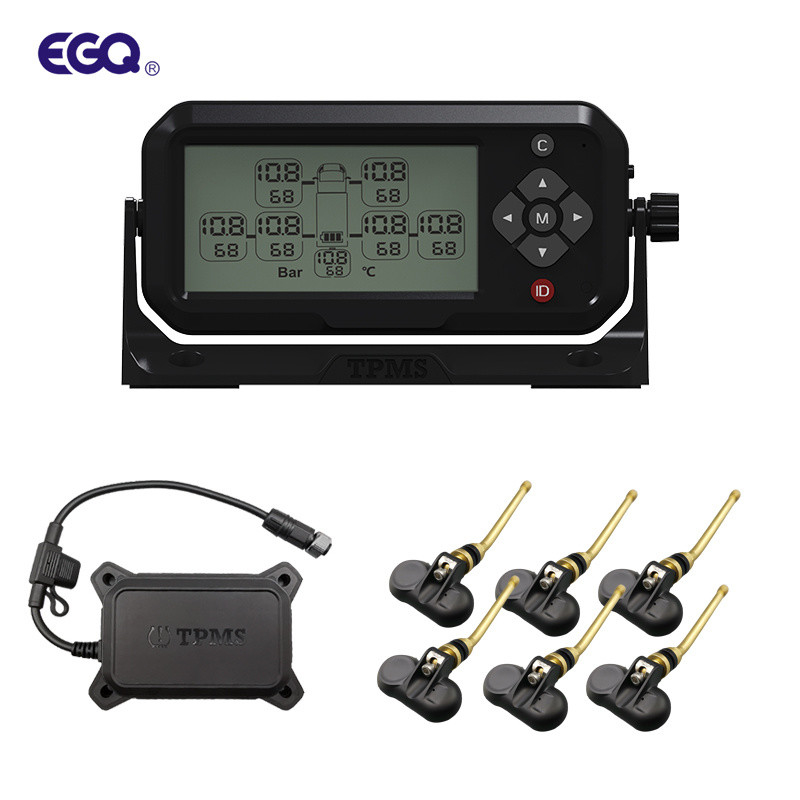 6 Sensor de vástago de válvula de rueda Sistema de control de presión de neumáticos Sistema TPMS de neumáticos de remolque
