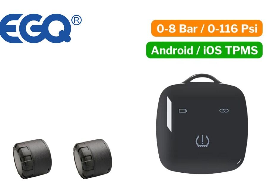 Sensor externo de motocicleta con protección impermeable IP67 y frecuencia de 433 MHz para datos de neumáticos del vehículo