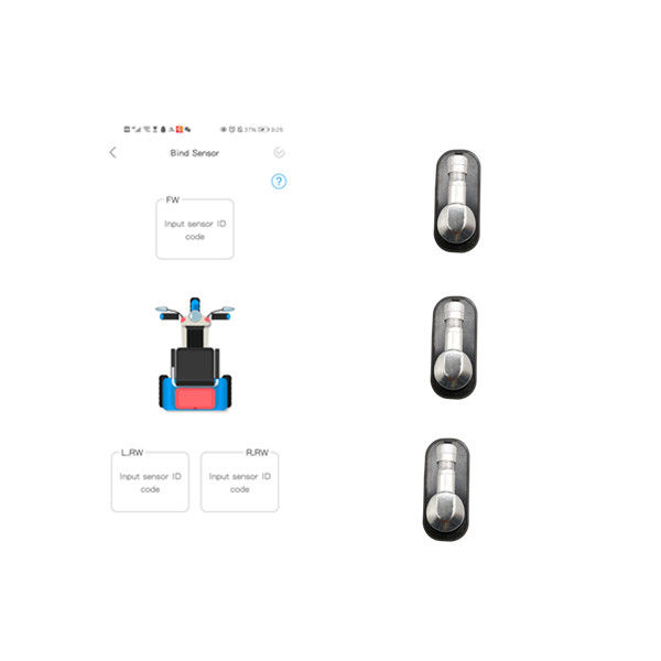 Policía motorizado TPMS del frente 3 para el sensor BLE 2.4Ghz de la presión de neumáticos de la bicicleta de la bici